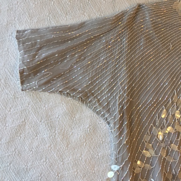 Vintage 80βs Silk Beaded Formal Top, Size Large - Picture 11 of 17